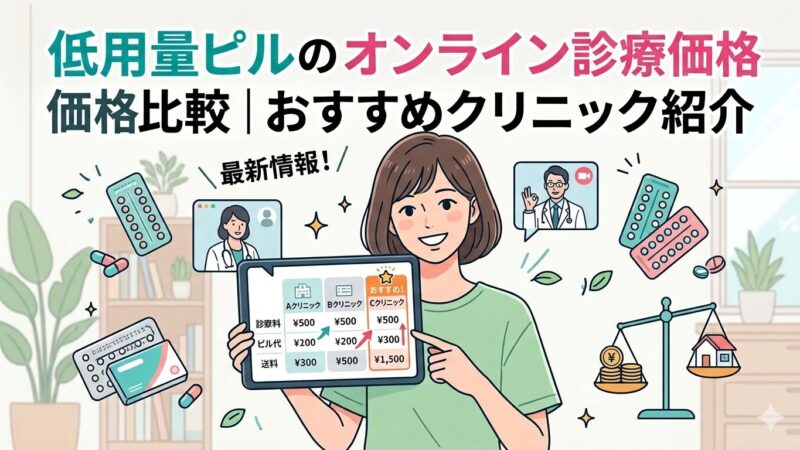 【2026年】低用量ピルのオンライン診療価格比較｜おすすめクリニック紹介