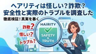 ヘアリティは怪しい？詐欺？安全性と実際のトラブルを調査した 