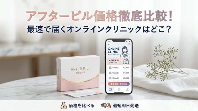 アフターピルの価格を徹底比較！最速で届くオンラインクリニックはどこ？