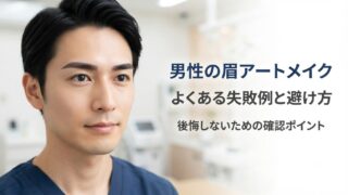男性の眉アートメイクで後悔？よくある失敗例と原因・避け方を解説 