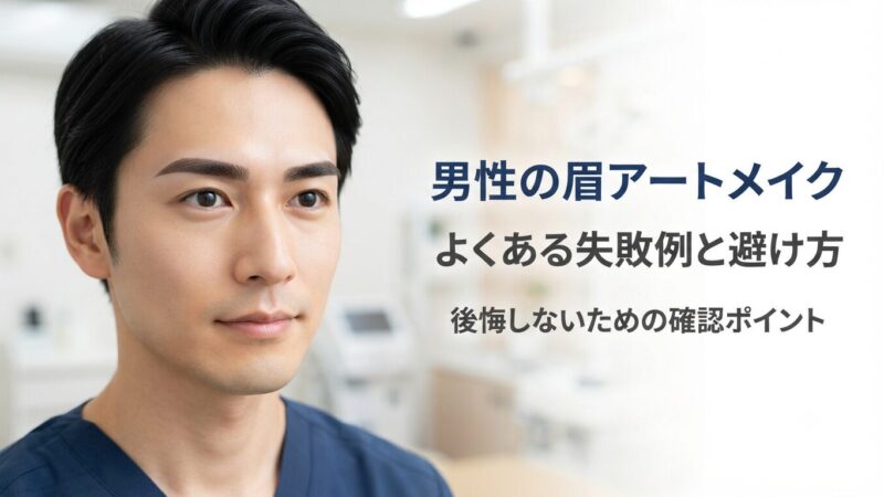 男性の眉アートメイクで後悔？よくある失敗例と原因・避け方を解説