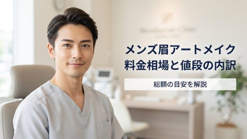 メンズ眉アートメイクの料金相場は？値段の内訳・総額の目安を解説